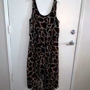 Giraffe Print MSK Dress